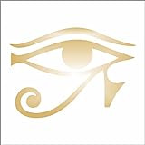 AMA SHOP Aufkleber mit Auge von Ra Horo Eye of Horus Farbe Gold | Autoaufkleber | Aufkleber für Helm, Motorrad, Wohnmobil, PVC-Aufkleber für Wandaufkleber, Wanddekoration