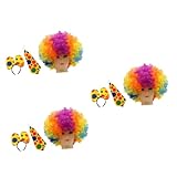 PACKOVE 3 Sätze 3Tlg Haarband the hallow halloween party-mitgebsel für erwachsene kids+ Clown Perücke Clownhand Ornament Clown-Kostüm Clown-Perücke Krawatte Dekorationen Kleidung Zubehör