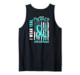 I Wear Teal For My Patients Ovarian Cancer Awareness Flagge Tank Top