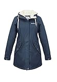Regenliebe Damen Regenmantel Friesennerz mit Teddyfleece gefüttert, Größe:46, Farbe:navy