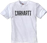 Carhartt Herren Maddock Graphic Block Logo Short-Sleeve T-Shirt, White, L