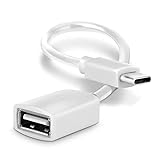 CELLONIC® USB OTG Kabel für Nintendo Switch/Switch Lite On The Go Adapter USB C Type C Stecker auf USB A Buchse, Host Anschluss Adapterkabel PVC weiß