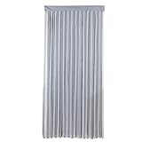 Maximex Türvorhang Grau-Weiß - Streifenvorhang, Insektenschutz-Vorhang, Polyester, 90 x 200 cm, Grau
