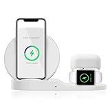 WERYUY Wireless Charger, 3in1 QI induktive Ladestation, Schnelles Kabelloses Ladegerät, Kompatibel mit iPhone12 Pro Max/12 mini/11/X, AirPods Pro, Samsung S21 Ultra/S20/, Huawei