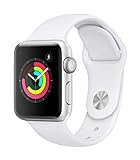 Apple Watch Seires 3 38mm (GPS) - Aluminiumgehäuse Silber Weiß Sportarmband (Generalüberholt)