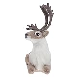 Garneck Weihnachtselch Ornament Aus Hochwertigem Harz Moderne Weihnachtsdekoration Für Drinnen Und Draußen Stilvolle Tischdeko Für EIN Festliches Ambiente C
