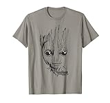 Marvel Guardians Vol. 2 Groot Lines Face Graphic T-Shirt C1
