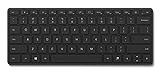 Microsoft Designer Compact Keyboard (deutsches QWERTZ Tastaturlayout, Schwarz, kabellos)