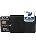 RFID Schutzhülle, TÜV geprüft, NFC Blocker - Kreditkarte, Bank EC Karte Abschirmung (Schwarz)
