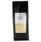 HAPPY COFFEE Entkoffeinierte Bio Espressobohnen [DECAF] | Schokoladig, Mild & Säurearm | Für Espresso & Kaffeevollautomaten | Ganze Bohne (1 KG)
