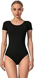 Mulnall Tanztrikot für Damen Ballett Kurzarm Gymnastik Tanzbekleidung Team Basic Erwachsene Gymnastikanzug Trikot Leotard(UK4027-06-M)
