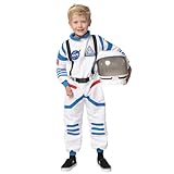 Spooktacular Creations Halloween Kind Unisex weiß Astronaut Kostüm, NASA Pilot Jumpsuit mit Helm