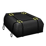NABIYE dachtasche Auto Wasserdicht, Faltbare dachbox mit Antirutschmatte und 6 strapazierfähigen Gurten, dachgepäckträger Tasche geeignet für alle Fahrzeuge mit/ohne Gepäckträger (15 Kubikfuß)