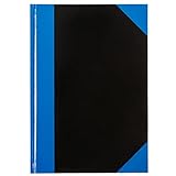 Idena 542900 - Kladde DIN A4, 96 Blätter, 70 g/m², liniert, fester Einband, blau/schwarz, 1 Stück