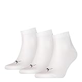 PUMA Unisex Quarters Socken Sportsocken 6er Pack (35-38, weiß)
