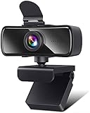 HDHUIXS 2k Webcam mit Mikrofon für PC & Laptop, Datenschutzdeckel, Plug and Play, geeignet für Streaming/Gaming/Video Conferencing & Zoom