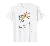 Umriss mit Blumen | Englischer Windhund T-Shirt