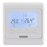 Wengart Raumthermostat Thermostat programmierbar WG806,Unterputz für Wassererwärmung Fußbodenheizung,AC230V 3A Wochenprogramm weiße Hintergrundbeleuchtung