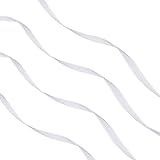 Cheriswelry 40 Yards Polyester-Steinchen, weißer Stoff zum Nähen, Hochzeitskleid, Stillkappen, Partykleider, DIY Handwerk