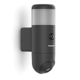 THOMSON RHEITA100, Smarte Überwachungskamera für den Außenbereich mit integrierter Beleuchtung und Alarm-Sirene, WLAN, Bewegungserkennung, Nachtsicht, ohne Abonnement