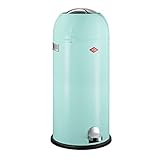 Wesco Mülleimer Kickmaster Maxi, Abfallsammler, Tretabfallsammler, Stahlblech, Mint, 40 L, 180731-51