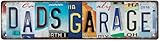 ERLOOD Metall-Blechschild mit Aufschrift 'Dad's Garage', Vintage-Stil, Retro, Straßenschild, Werkstatt, Zuhause, Männerhöhle, Garage, Wanddekoration, 40,6 x 10,2
