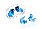 PI-PE wasserdichte Ohrstöpsel für Kinder aus Silikon - Komfortable Ohrenstöpsel zum Schwimmen, Tauchen und Schnorcheln - Ohrschutz gegen Wasser mit Aufbewahrungsbox