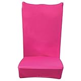 Seawang Reine Farbe Dünne Stretch abnehmbare Stuhlhussen Stuhlbeug Sitzbezug Stuhlabdeckung Home Hotel Deko Geschenk (Pink)