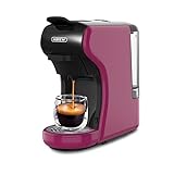 HiBREW H1 19 bar 4 in 1 Espressomaschine für Multi-Kapseln, Kaffeepadmaschine Dolce Nespresso Pulver (Basic, Violett)