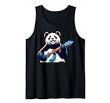 Riesen Panda spielt Gitarre Lustige Rockmusik Gitarre Panda Tank Top