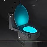 YQRDSHJS 16 Farben LED Bunte Toilettenlampe Toiletten-Nachtlicht, Body Sensing Automatischer Bewegungssensor Nachtlampe Toilettenschüssel Badezimmerlicht