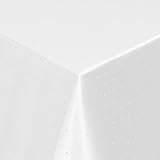 Punkte Muster Optik Tischdecke Größe, Form und Farbe wählbar Eckig 90 x 90 cm Weiß Damast Tafeldecke Pflegeleicht