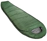 Amazon Basics – Schlafsack für kaltes Wetter, zum Camping und Wandern, leicht, Mumienschlafsack, olivgrün