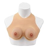 AJIU Silikon Brustplatte Lebensechte gefälschte Brustformen Künstliche Brüste Enhancer für Crossdresser Mastektomie Brustplatten Backless,E Cup