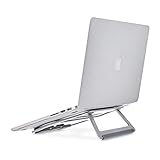 Amazon Basics Zusammenklappbarer Aluminiumständer für Laptops bis 38 cm (15 Zoll), silber