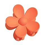 Large Daisy Claw Clips, Cute Hair Clips for Girls Hot Summer Hair Accessories for Women, Strong Hold Hair Clamps for Thin and Thick Hair, Orange