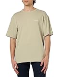 Calvin Klein S/S CREW NECK Kurzarm Rundhals T-Shirts Herren, Grün (Moss Grey), XL