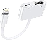 HDMI Adapter für iPhone zu tv Projektor Monitor 1080P Digital AV Adapter HDMI Kabel Bildschirm synchronisieren Plug and Play für iPhone 13/12/11/XS/XR/X/8/7,i-Pad Air/Mini/Pro,Netzteil erforderlich