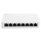 PUSOKEI 8-Port-Gigabit-Netzwerk-Switch, 8-MDI-MDIX-RJ45-Port 10/100 / 1000-Mbit/S-Ethernet-Switch Heimnetzwerk Hub Office-Ethernet-Splitter für PC/Router/Modem (EU-Stecker)