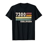 7300 Esslingen Retro Postleitzahlen Alte PLZ Vintage T-Shirt