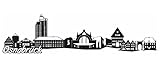 Samunshi® Osnabrück Skyline Wandtattoo Sticker Aufkleber Wandaufkleber City Gedruckt in 8 Größen (90x23cm schwarz)