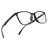 ChuerTech Blaulichtfilter Brille, Anti Blaue Brille PC Gaming Brille, Anti Blau Strahlen, Zur Linderung von Augenermüdung, Anti Blaulicht Brille für Damen und Herren (Schwarz)