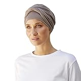 Christine Headwear Shakti Turban Damen Braun | Chemo Kopfbedeckung Damen | Kopftuch für Damen Mit Haarausfall | Chemo Mütze Damen Auf 95% Viskose Bambus 5% E