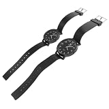 COLLBATH 2St Anschauen retro uhr damenarmbanduhren Retro-Uhr replicas watches the watch uhrn Herren Damen Armbanduhr Unisex-Lederuhr Lederarmbanduhr Uhr mit Lederarmband Kunstleder Black