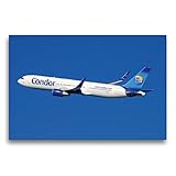 Premium Textil-Leinwand 75 x 50 cm Quer-Format Condor Boeing 767-300ER, Leinwanddruck von Chris J
