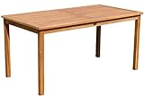 ECHT Teak Gartentische Holztisch Tisch in verschiedenen Größen Serie: Alpen von AS-S, Größe:150x80 cm
