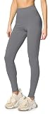 Merry Style Leggings Damen Baumwolle für das ganze Jahr Bequeme Leggings Blickdicht Damen Ideal für Yoga Sport Gym und Freizeit MS10-198 (Grau, M)