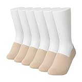 SOTD 6 Paar No Show Socken unsichtbare Low Cut Knöchelsocken für Damen und Herren - Beige - Small