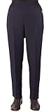 FASHION YOU WANT Damen Seniorenhose Schlupfhose mit Gummibund Kurzgröße ideal für pflegebedürftige Omas einfach anzuziehen (46/48, dunkelblau Uni)