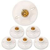 Hemobllo 6st Beleuchtungslampenhalter Glühbirne Led-lampen Glühlampen Standard-lampenfassung Led-scheinwerfer W-lan Stecker Wiederaufladbar Lampenschirmdiffusor Bakelit Weiß